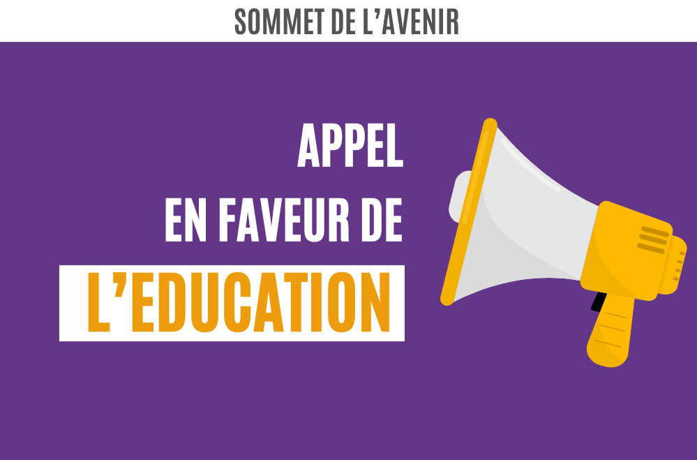 Photo couverture Sommet de l'avenir. L'éducation doit être à l'agenda
