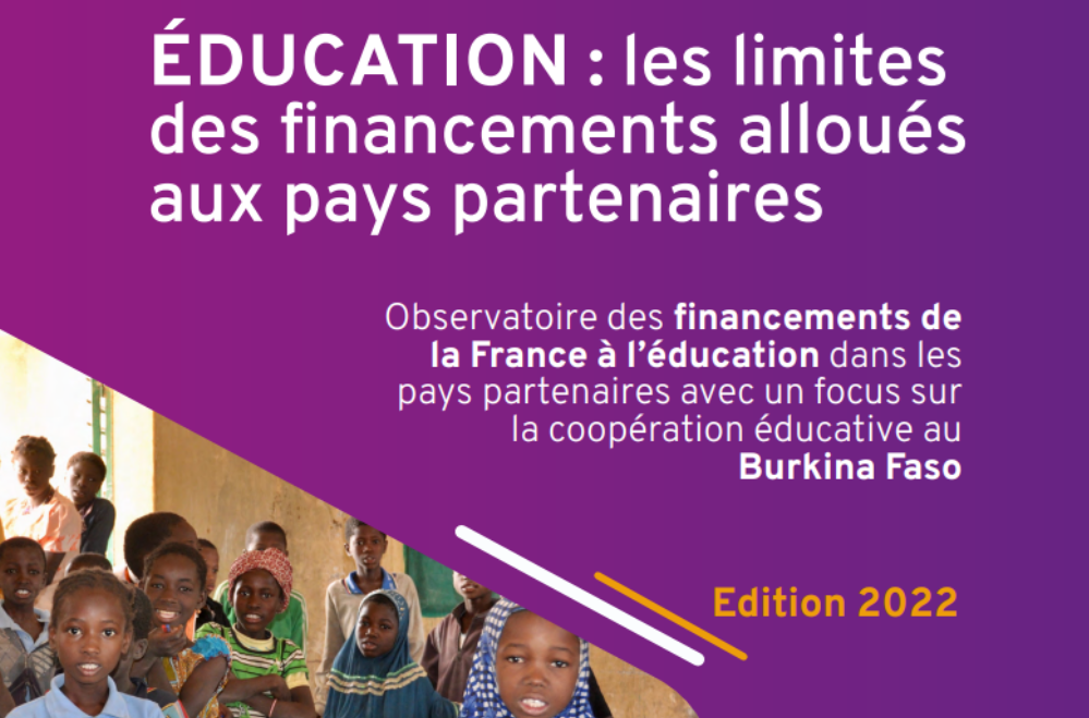 Photo couverture Nouveau rapport. Éducation : les limites des financements alloués par la France aux pays partenaires