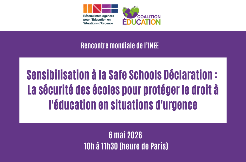 Photo couverture Protéger l'éducation en temps de crise : session d'échange autour de la SSD et du CSSF