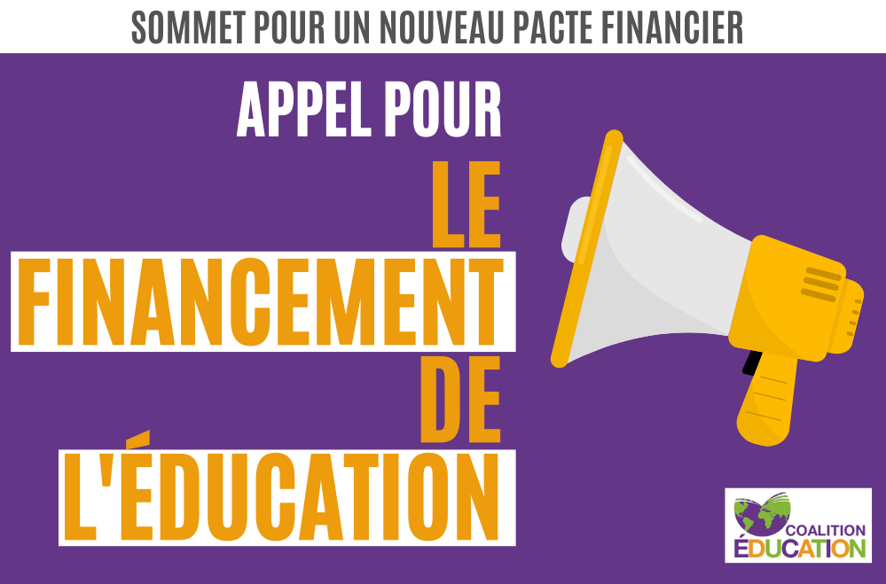 Photo couverture Sommet pour un nouveau pacte financier : appel à l'action pour l'éducation